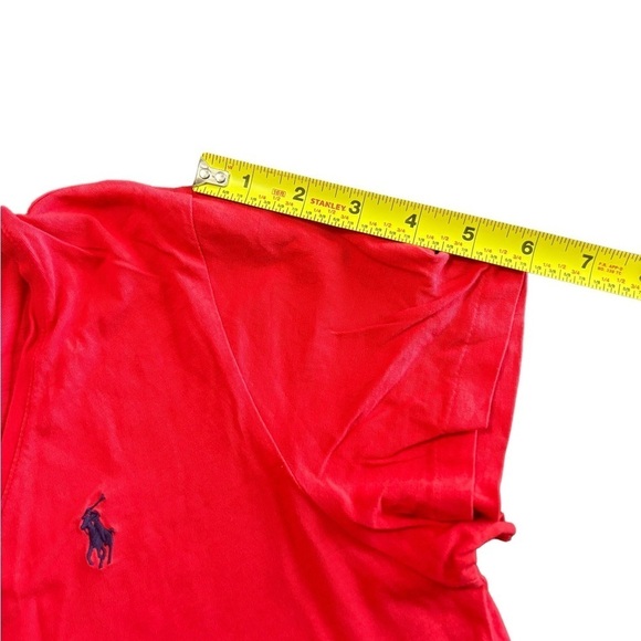 RALPH LAUREN SPORT WOMEN T- Shirt V-Neck size: Large - Picture 8 of 9